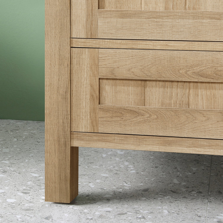 Kansas 36" White Oak Freestanding Bathroom Vanity with Sink