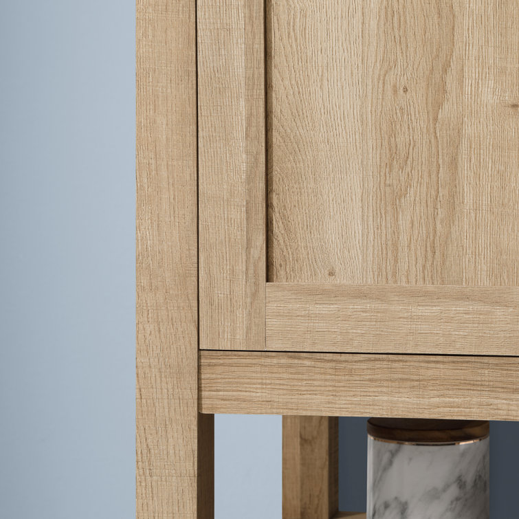 Vegas 30" White Oak Freestanding Bathroom Vanity with Ceramic Sink