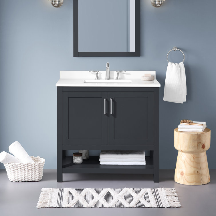 Vegas Dark Charcoal 36" Freestanding Bathroom Vanity with Sink