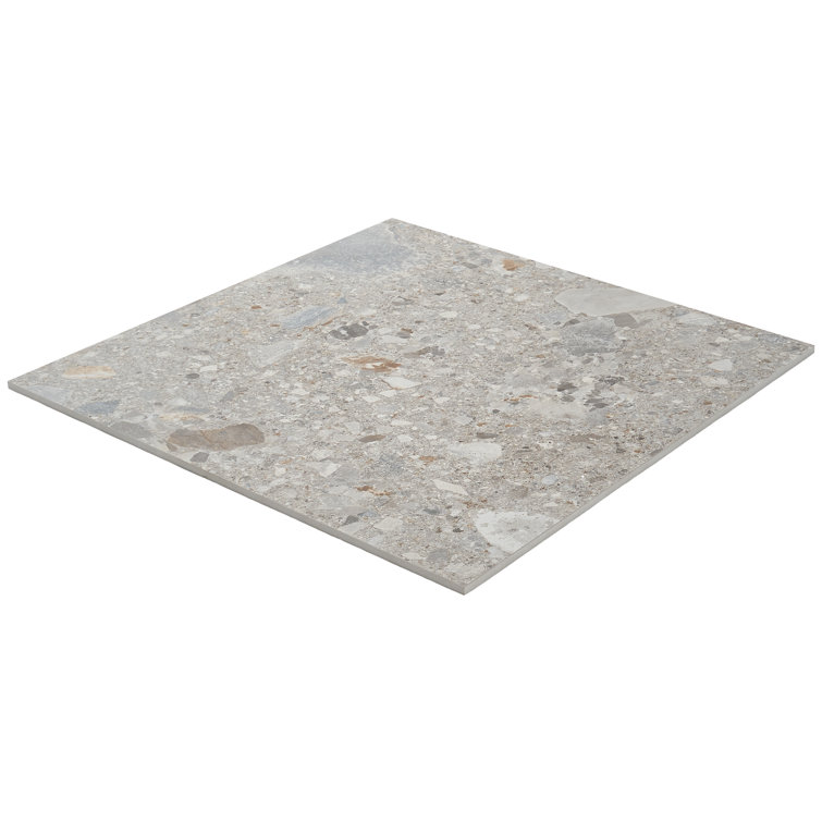Venitia Matte Gray Porcelain 24" x 24" Floor and Wall Tile