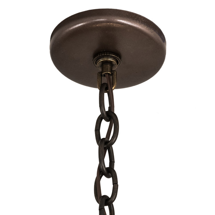 Antique Copper 10-Light Antler Empire Chandelier