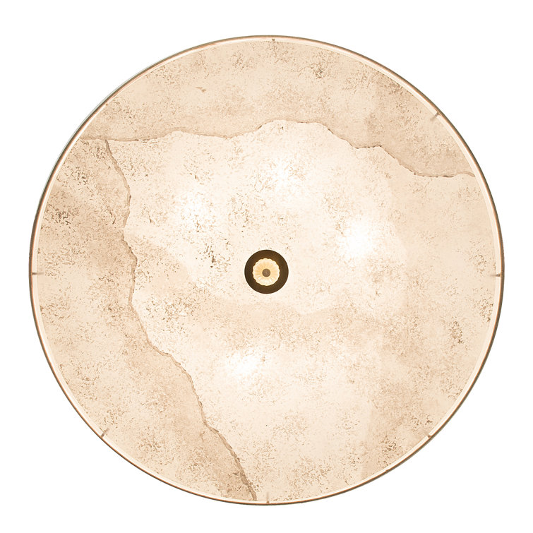 Cilindro Lujoso 6-Light Brass and Silk LED Semi-Flush Mount
