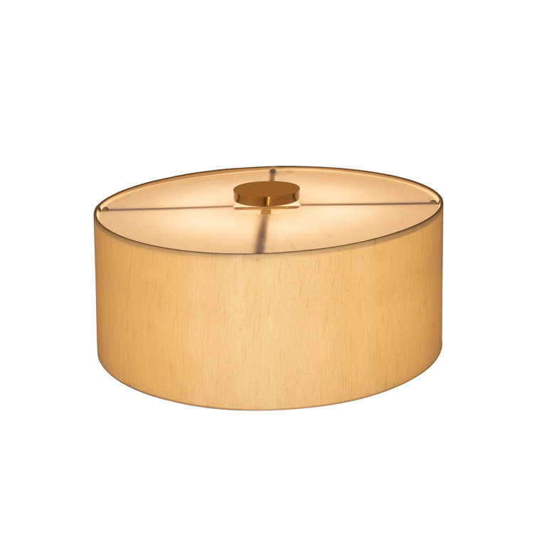 Cilindro Lujoso 6-Light Brass and Silk LED Semi-Flush Mount