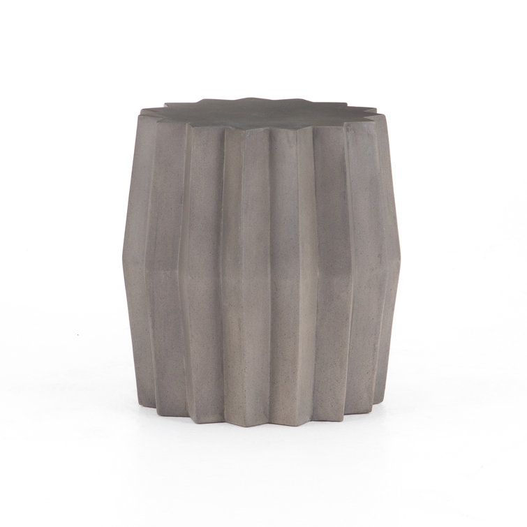 Everett Octagonal Dark Grey Concrete Outdoor Side Table