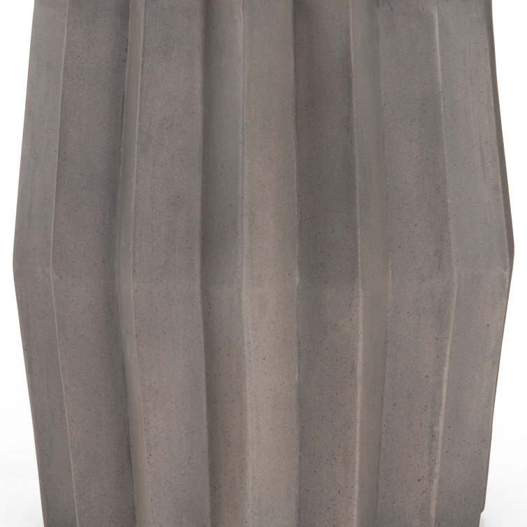 Everett Octagonal Dark Grey Concrete Outdoor Side Table