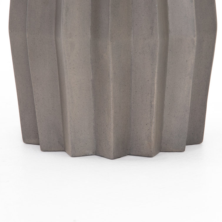 Everett Octagonal Dark Grey Concrete Outdoor Side Table