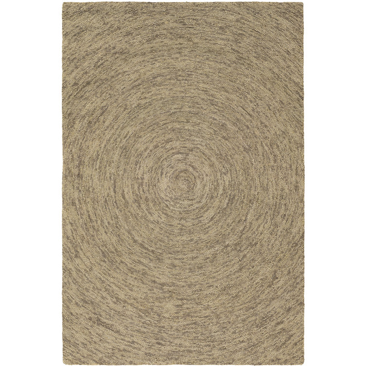 Galaxy Brown and Tan Hand-Tufted Wool Rug 5' x 7'