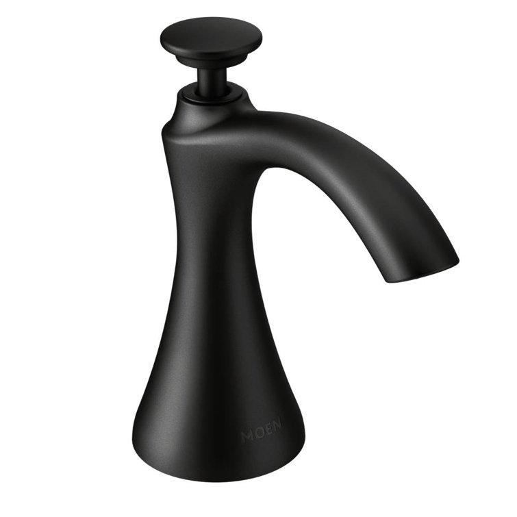 Matte Black Stainless Steel Transitional Soap Dispenser