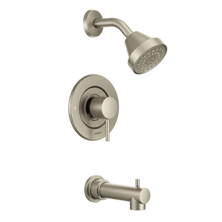 Eco-Performance Brushed Nickel Wall-Mounted Shower Trim Kit