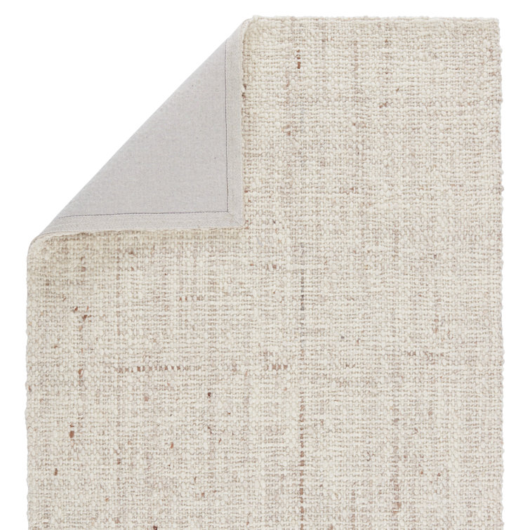 Cambridge Season 6' x 9' Gray Basket Weave Handwoven Wool Rug