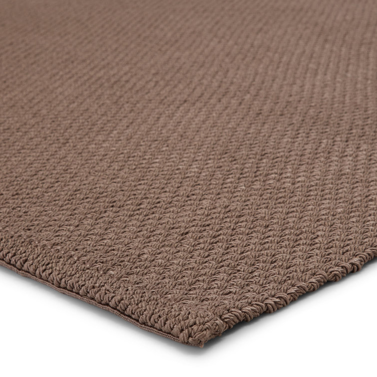 Indira Earth Brown Flat Woven Synthetic 5' x 8' Rug