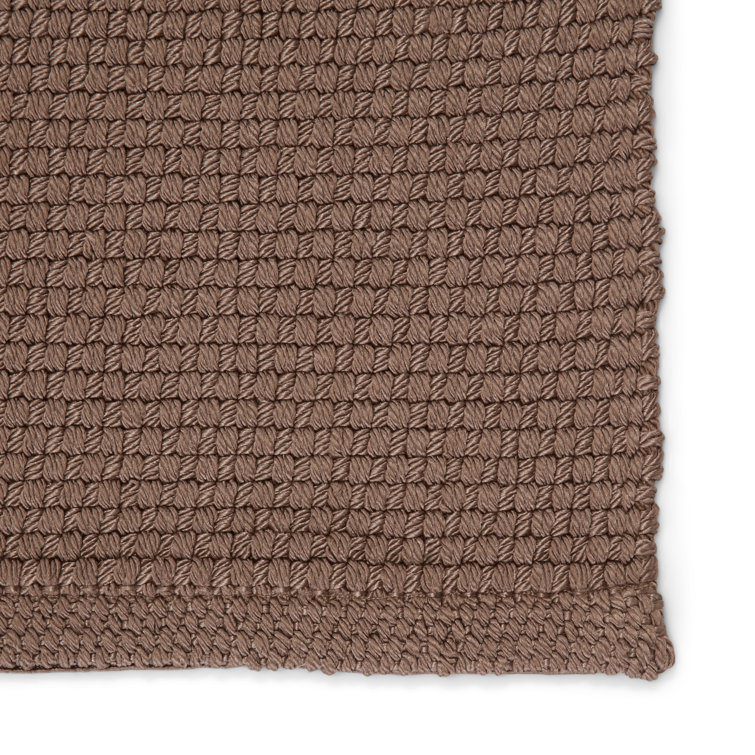 Indira Earth Brown Flat Woven Synthetic 5' x 8' Rug