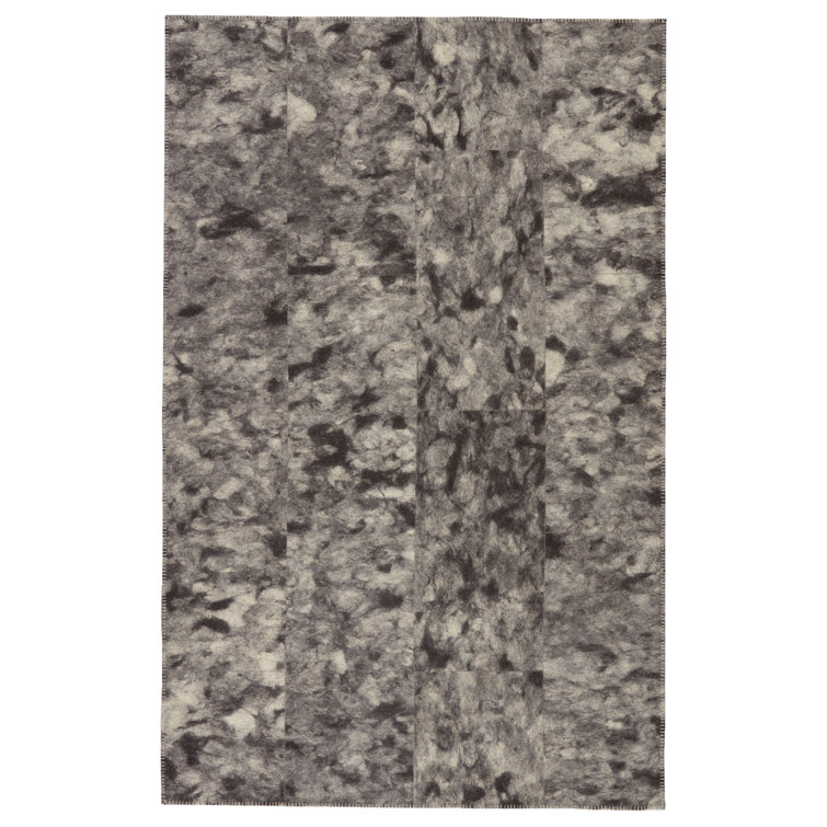 Catarina Black and Gray Handmade Wool Area Rug
