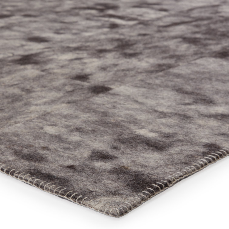 Catarina Black and Gray Handmade Wool Area Rug