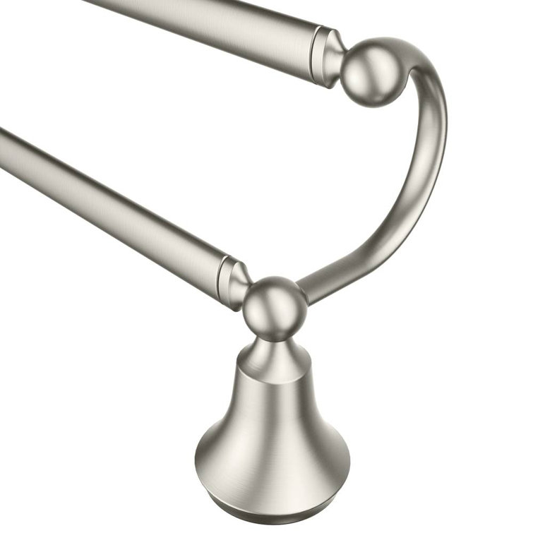 Brushed Nickel 24" Double Wall Mounted Towel Bar