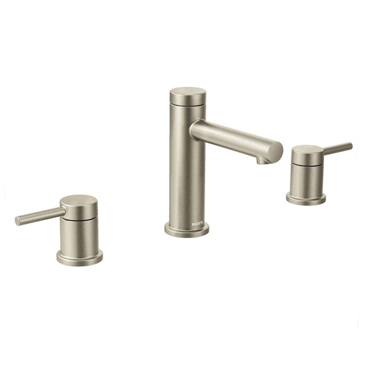 Align Brushed Nickel Modern Dual-Handle Bathroom Faucet