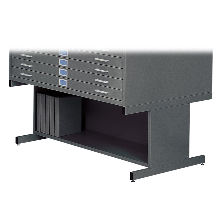 Black Steel High Base for 5-Drawer Flat File