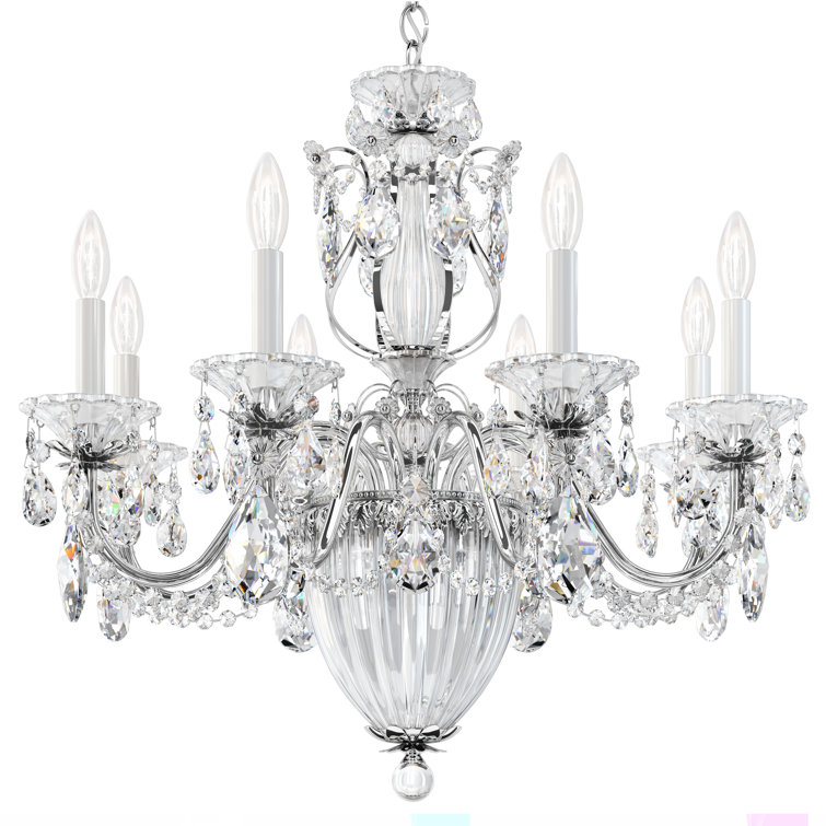 Polished Silver Heritage Crystal 11-Light Chandelier