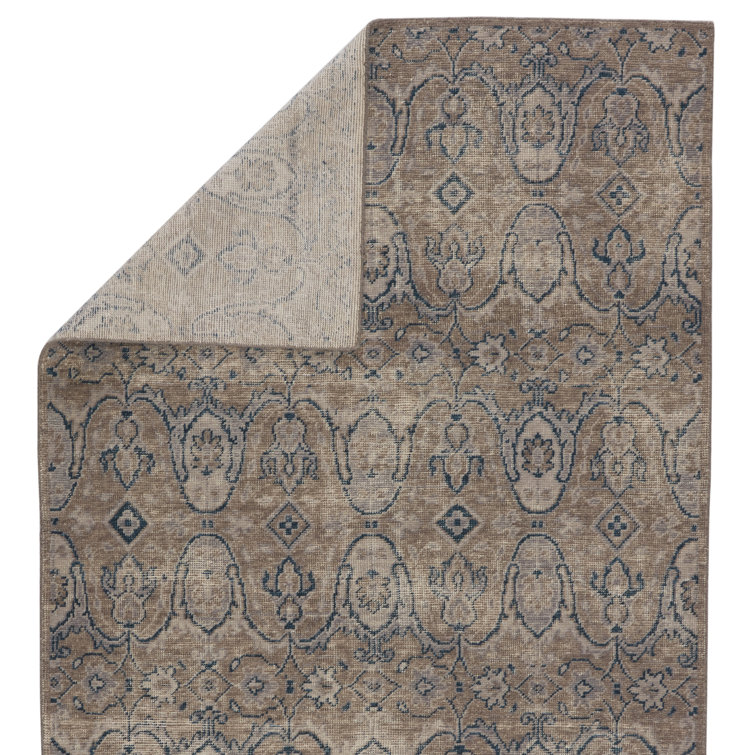 Gray Hand-Knotted Wool 10' x 14' Area Rug