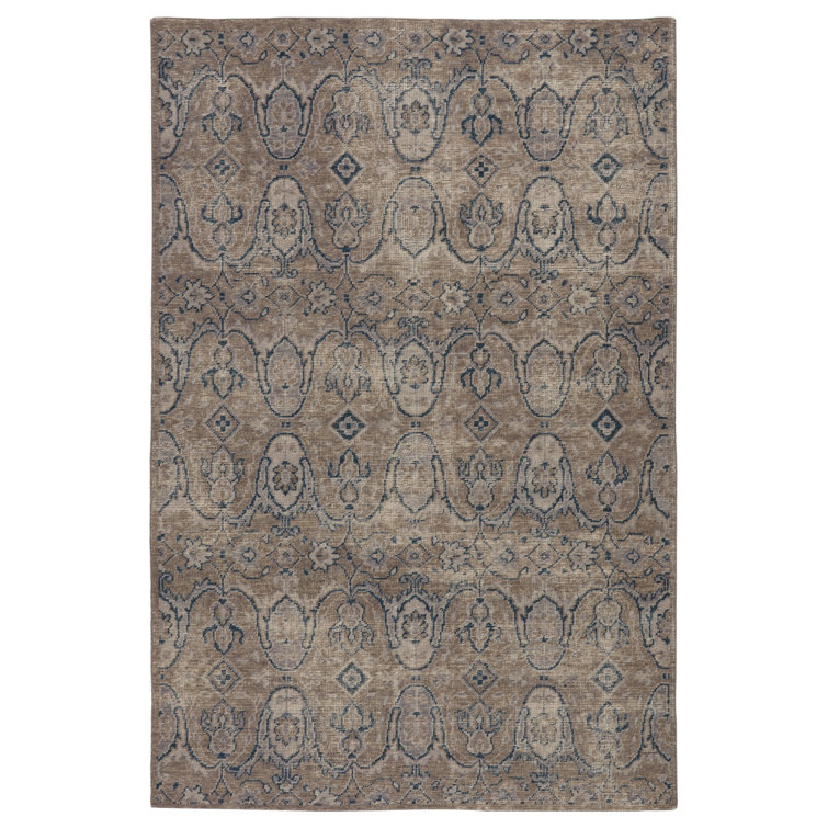 Gray Hand-Knotted Wool 10' x 14' Area Rug