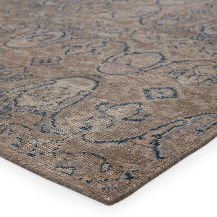 Gray Hand-Knotted Wool 10' x 14' Area Rug