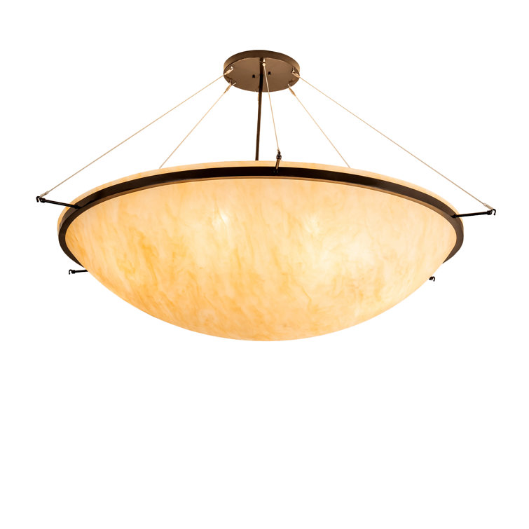 Elegant Timeless Bronze 8-Light LED Pendant with Beige Acrylic Shade