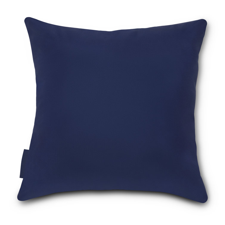Dark Blue Ikat Outdoor Square Throw Pillow Set