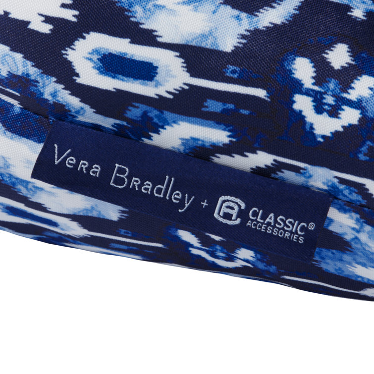 Dark Blue Ikat Outdoor Square Throw Pillow Set