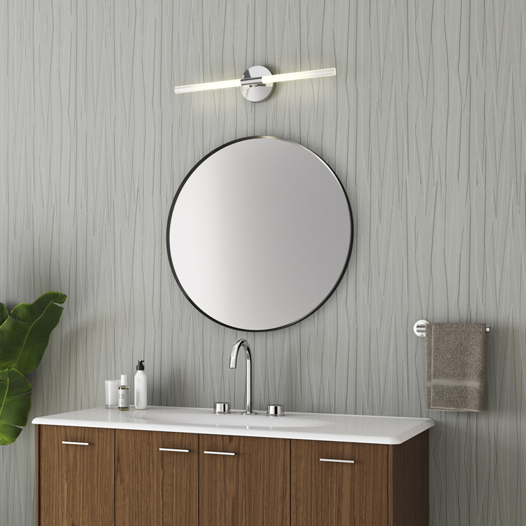 Components Polished Chrome 24" LED Dimmable Sconce with Frosted Glass