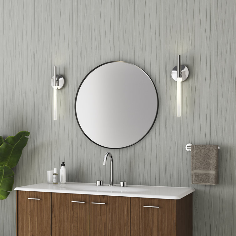 Polished Chrome and Glass LED Wall Sconce