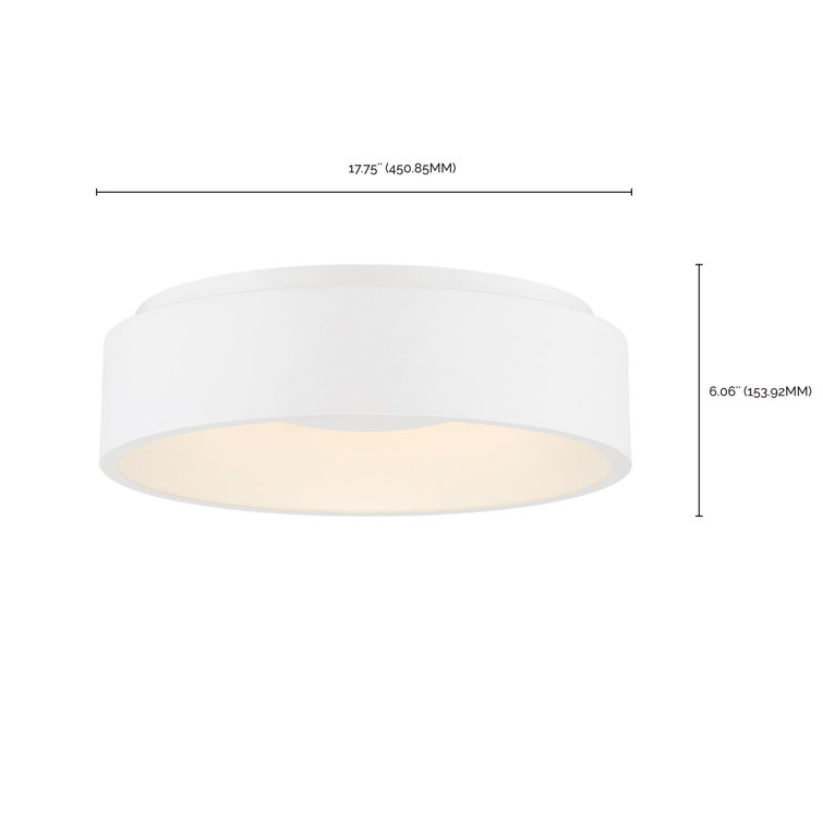 Orbit 20W White Acrylic LED Flush Mount Light