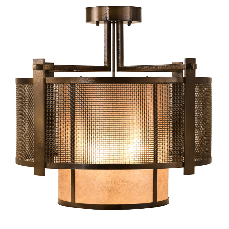 Gold and Silver Mica 3-Light Indoor/Outdoor LED Globe