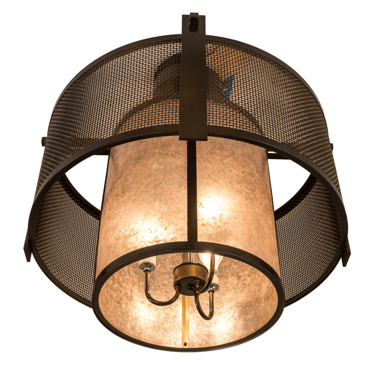 Gold and Silver Mica 3-Light Indoor/Outdoor LED Globe