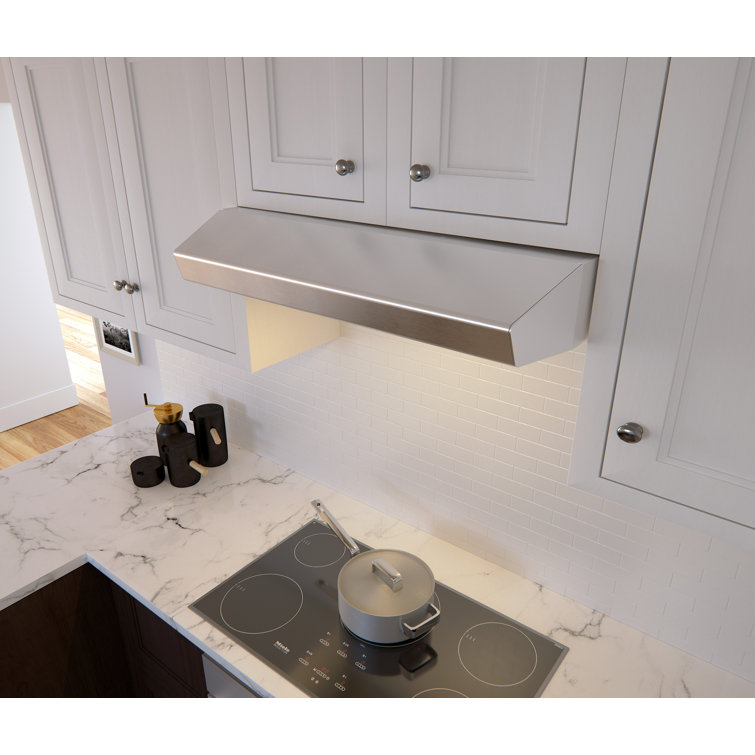 Stainless Steel 24" Convertible Under Cabinet Range Hood with LED Lights