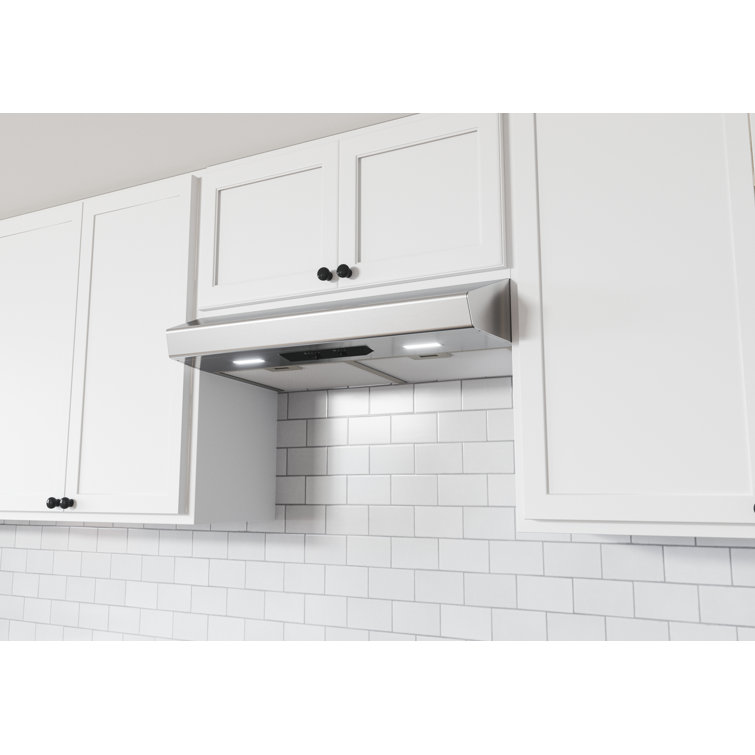 Stainless Steel 24" Convertible Under Cabinet Range Hood with LED Lights