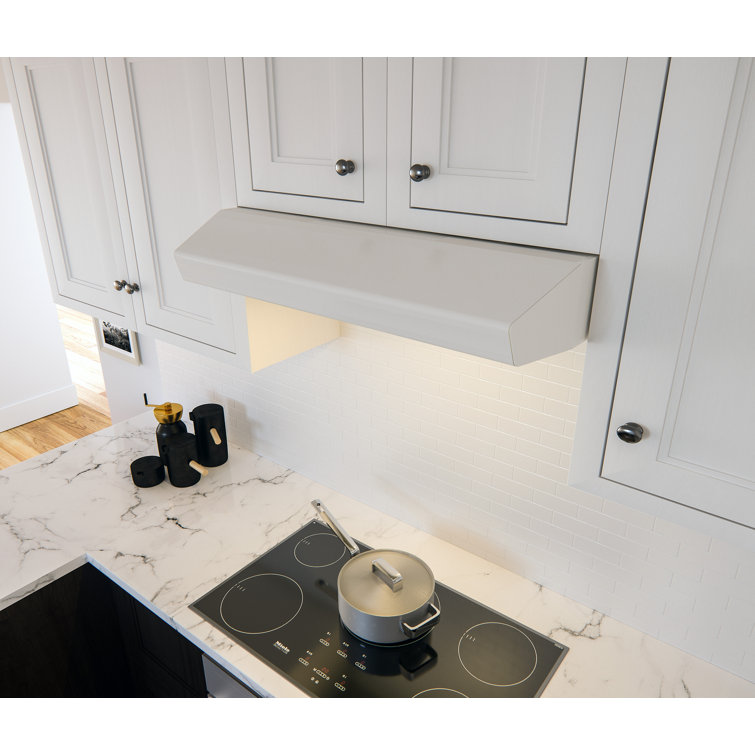 Breeze 24" Matte White Stainless Steel Under Cabinet Range Hood