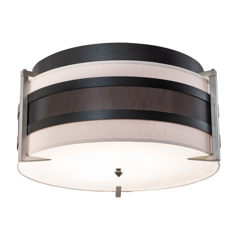 Brushed Nickel 36" LED Drum Flush Mount Light