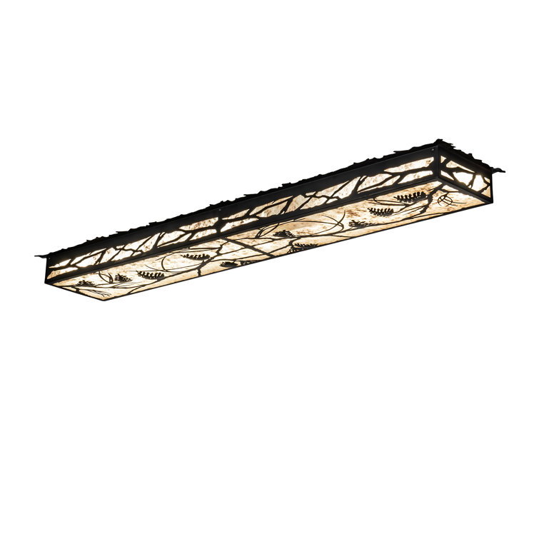 Whispering Pines Black Silver Mica LED Island Strip Light