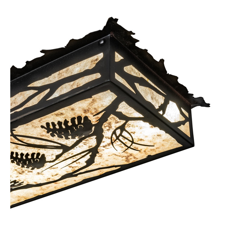 Whispering Pines Black Silver Mica LED Island Strip Light