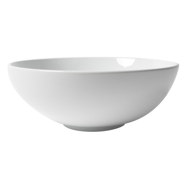White Ceramic 15'' Round Vessel Bathroom Sink