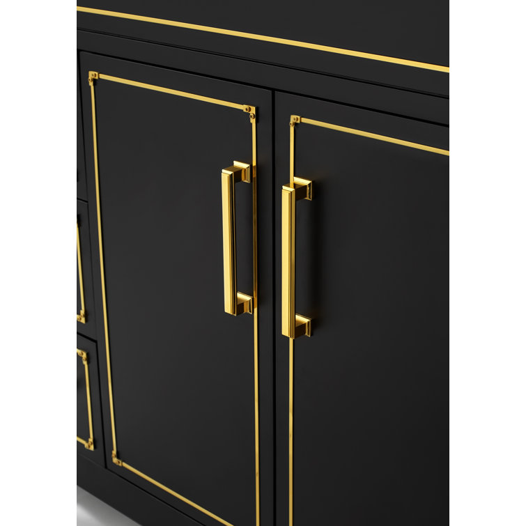 Aspen 48'' Black Onyx Bathroom Vanity with Marble Top