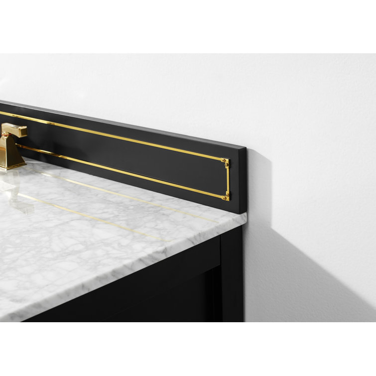 Aspen 48'' Black Onyx Bathroom Vanity with Marble Top