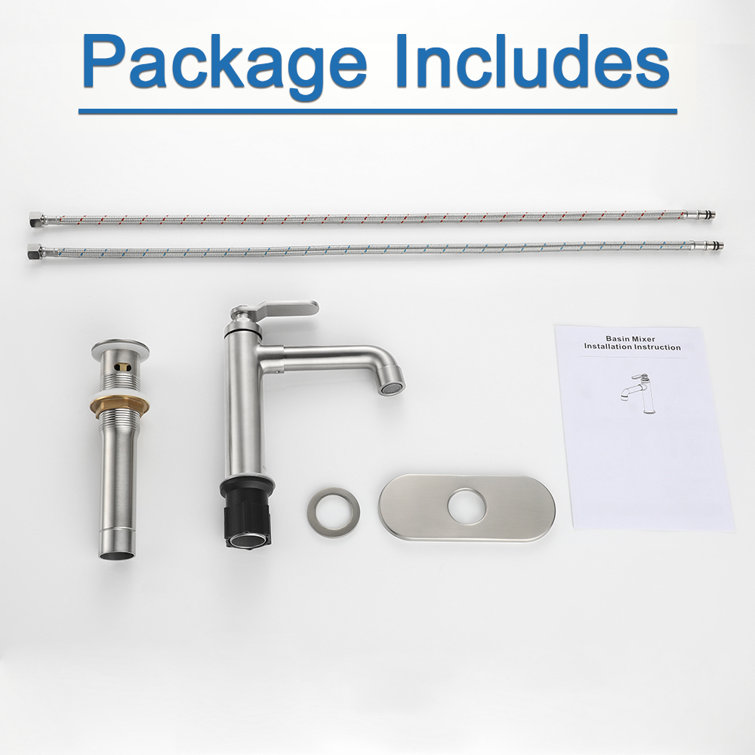 Brushed Nickel Single-Hole Single-Handle Bathroom Faucet