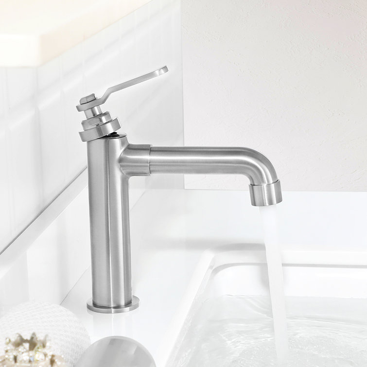 Brushed Nickel Single-Hole Single-Handle Bathroom Faucet