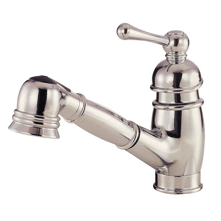 Stainless Steel Traditional Pull-Out Kitchen Faucet with Spray