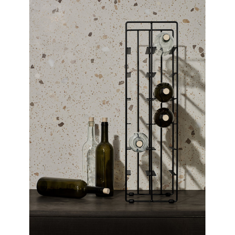 Pilare Black Steel 12-Bottle Floor Wine Rack
