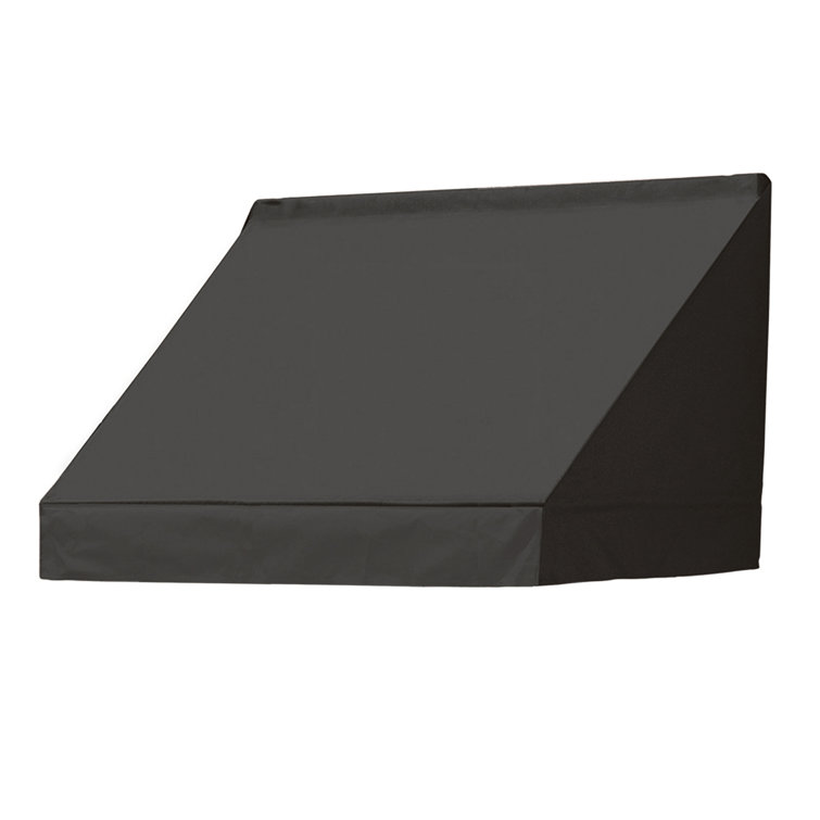 Charcoal Gray 72" Wide Acrylic Retractable Window Awning
