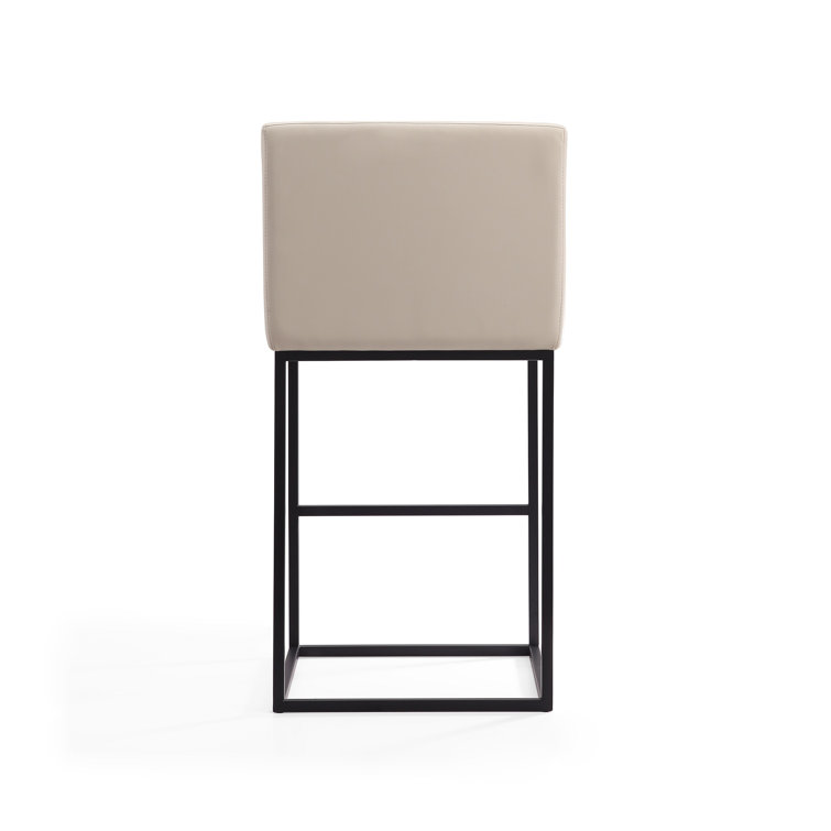 Manhattan Ambassador Cream Leather 42'' Modern Barstool