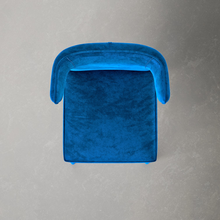 Teal Velvet Upholstered Wingback Side Chair with Metal Legs