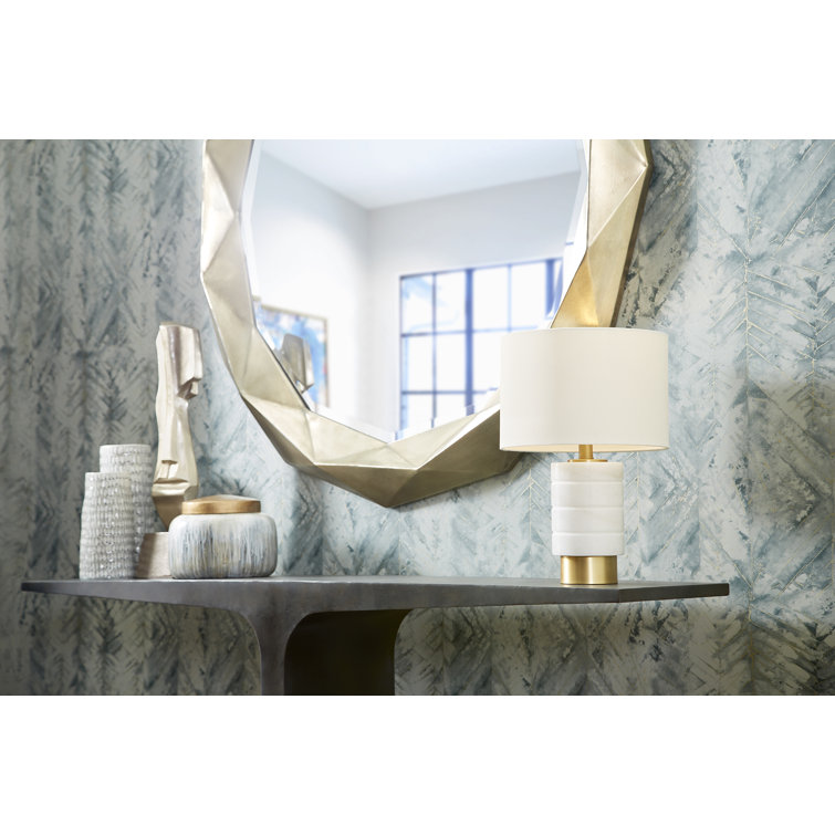 Geometric Faceted Silver Oval Wall Mirror